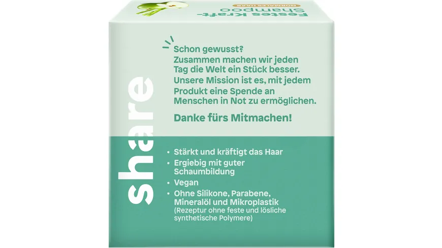 share Festes Kraft-Shampoo Grüner Apfel & Bambus 60 g