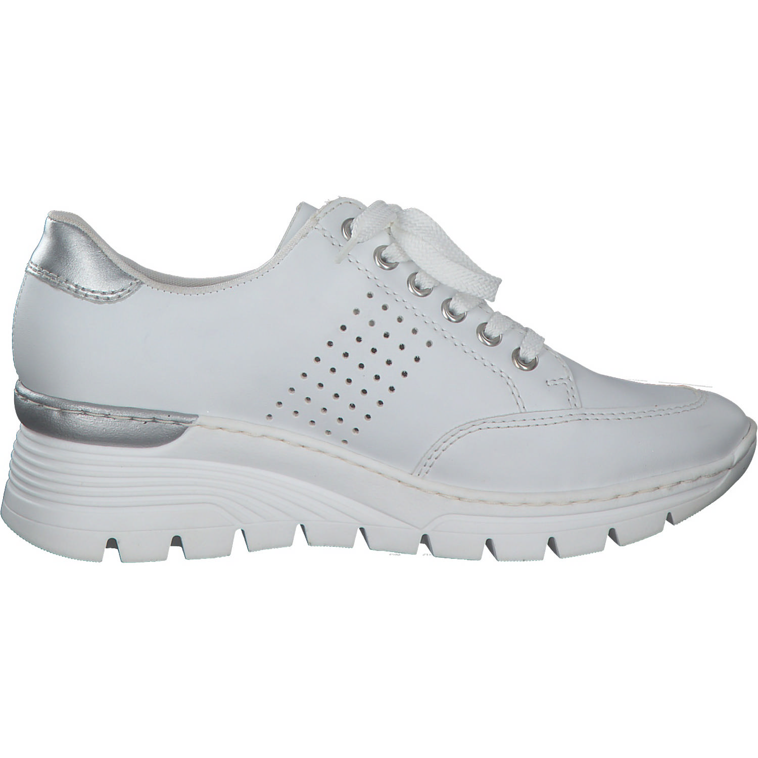 Rieker N8321, Sneakers Low, Damen, Weiß