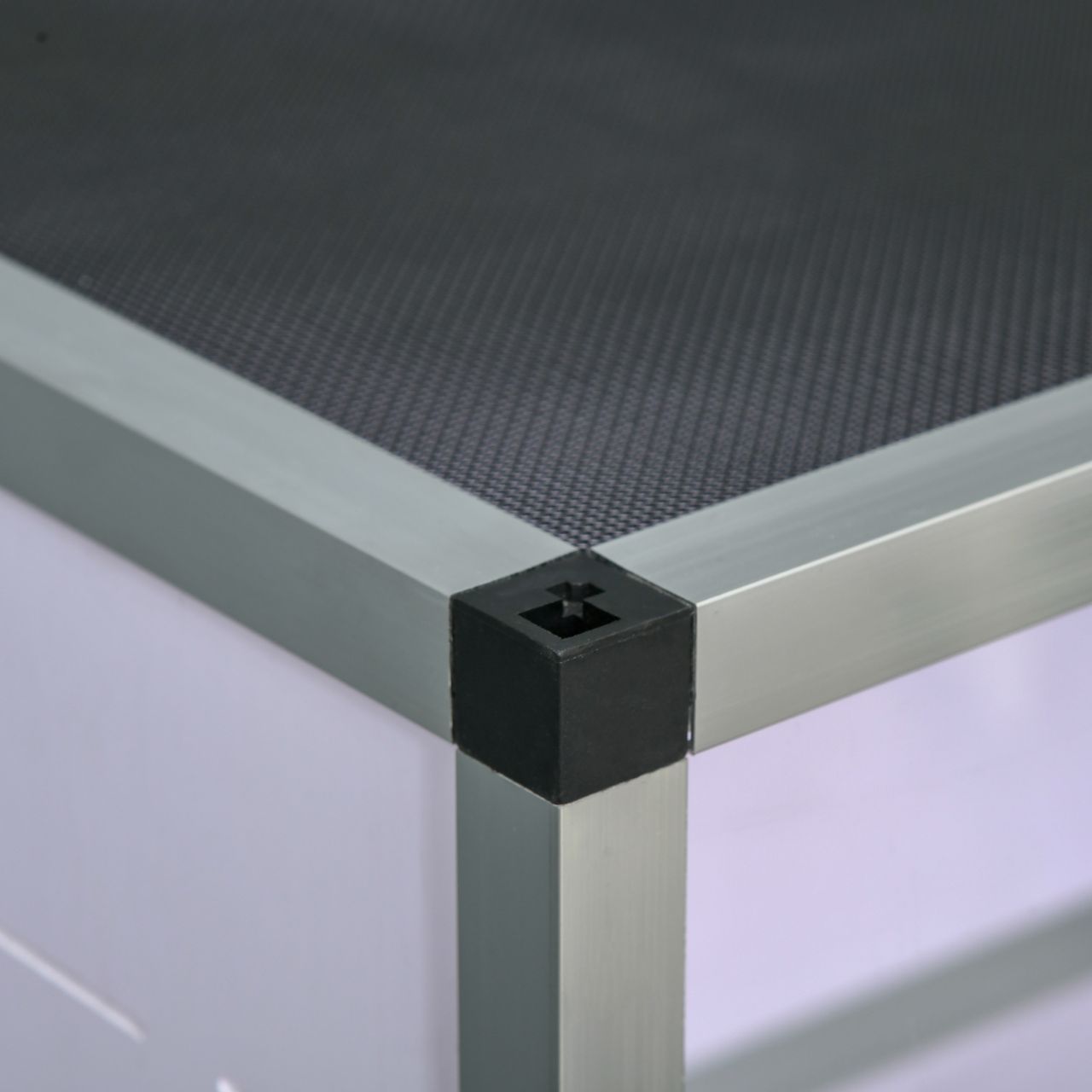 PawHut Terrarium aus Aluminium für Reptilien Amphibien Reptilienzuchtbox Schwarz