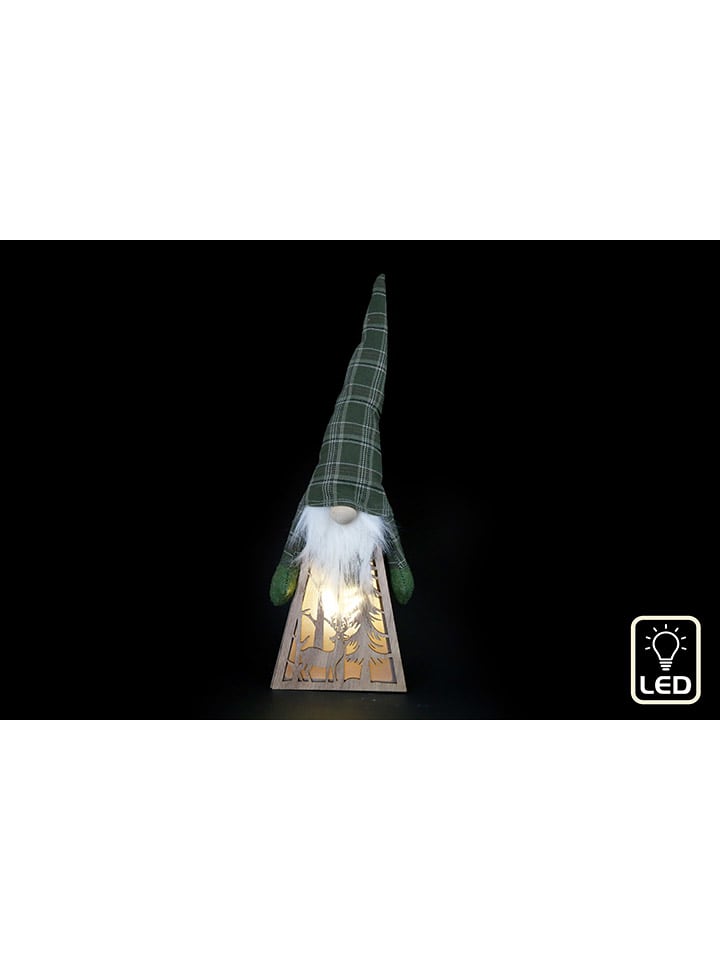 SiL Interiors LED-Dekoleuchte ''Santa'' in Hellbraun/ Grün - (H)39 cm günstig kaufen onesize