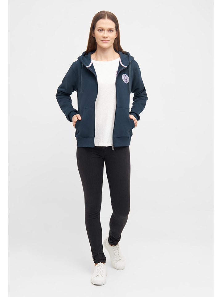 Derbe Sweatjacke in Dunkelblau günstig kaufen