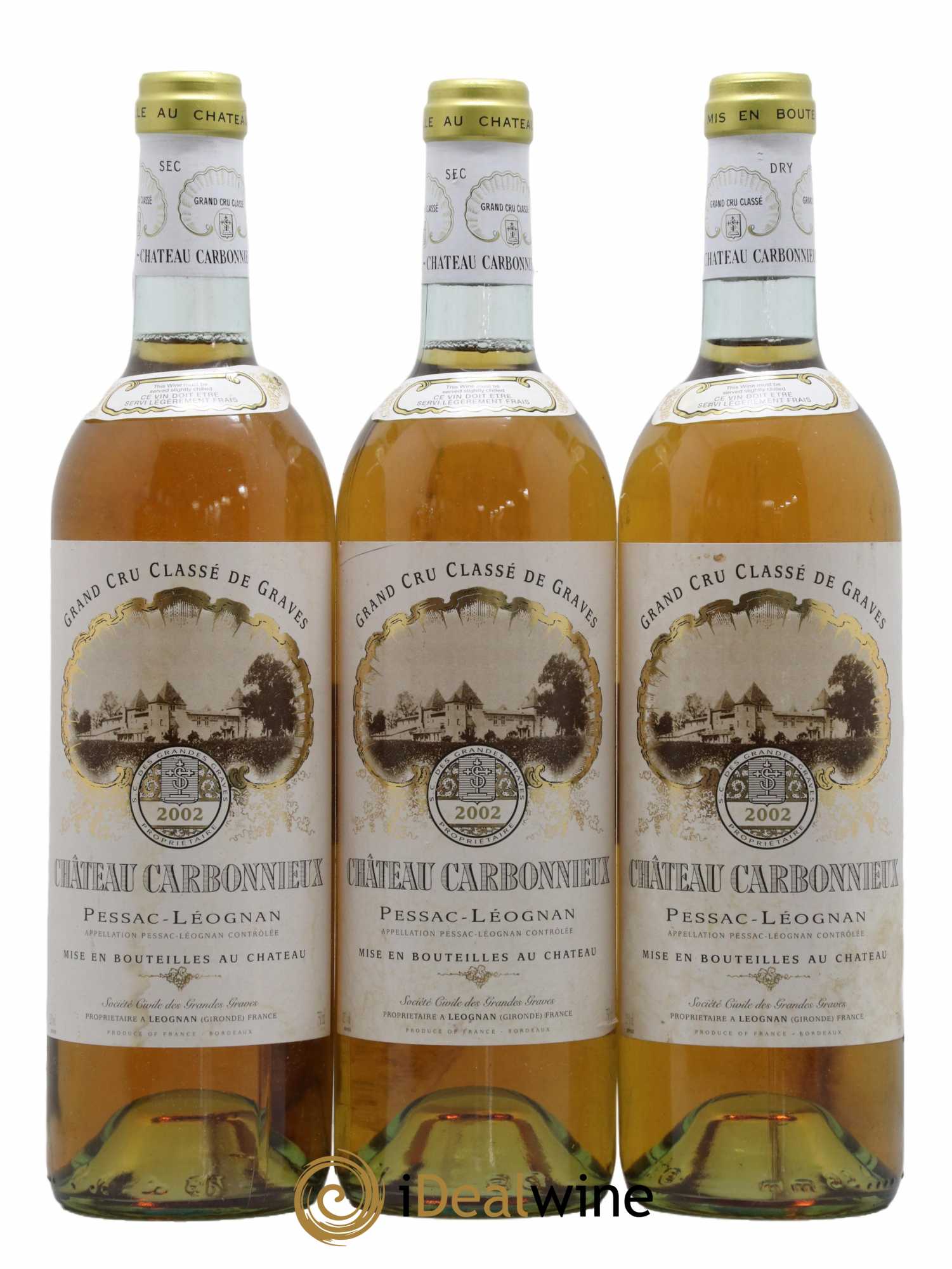 Château Carbonnieux Cru Classé de Graves  2002 - Lot de 6 Bouteilles