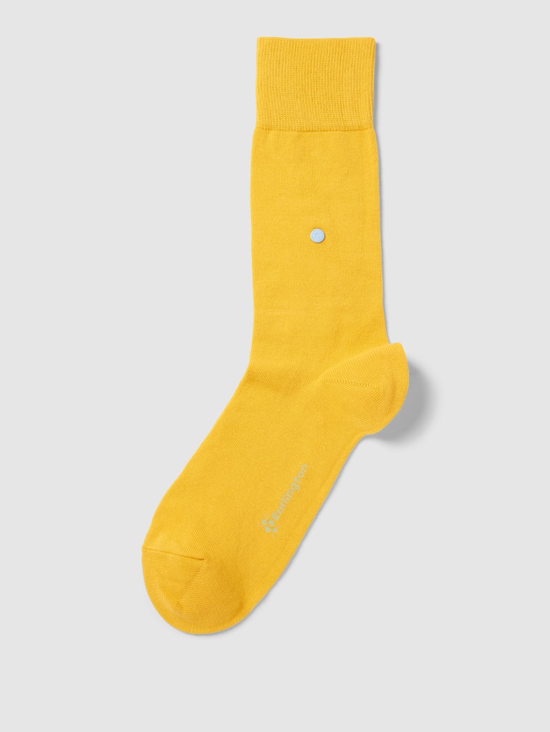 Socken mit elastischem Rippenbündchen Modell 'Lord' in dunkelgelb