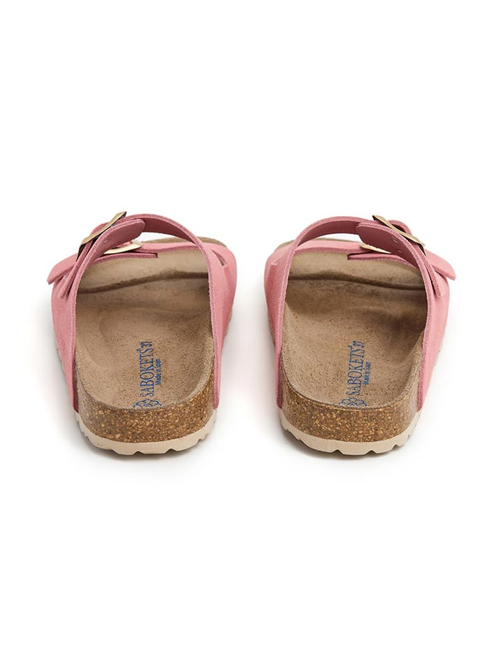 SABOKETS Leder-Pantoletten in Rosa günstig kaufen