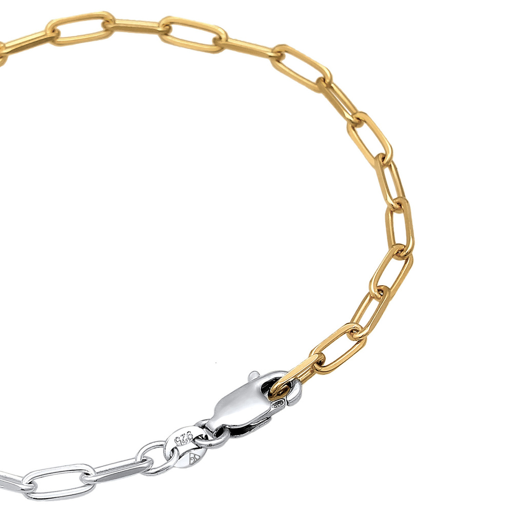 Elli Elli Bracelet Collier à maillons pour femmes - Ovale grossier de base réglable bi Bracelet