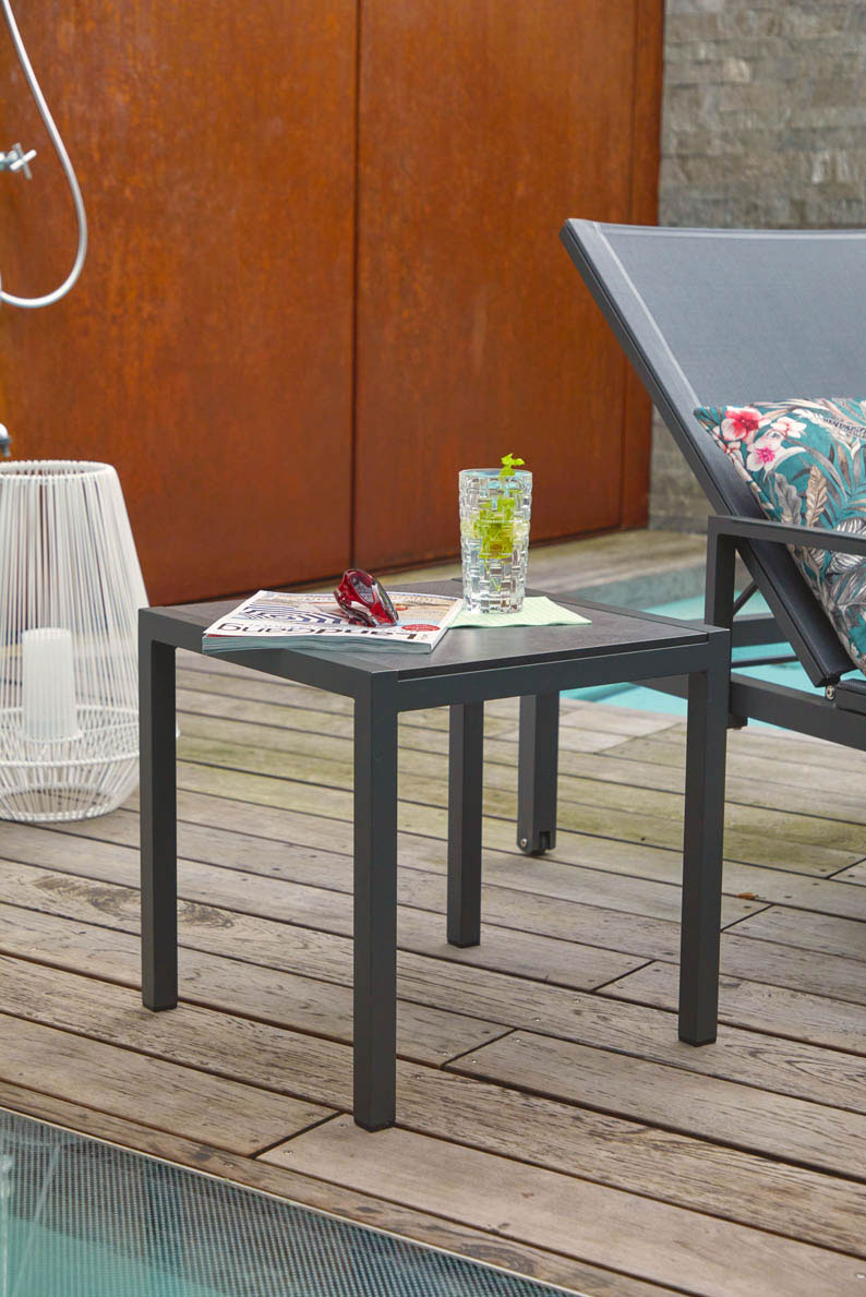 OUTDOORGartenmöbel Beistelltisch Alu