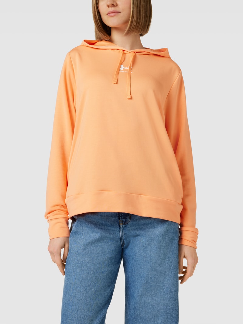 Hoodie mit Eingrifftaschen Modell 'Rival Terry' in orange