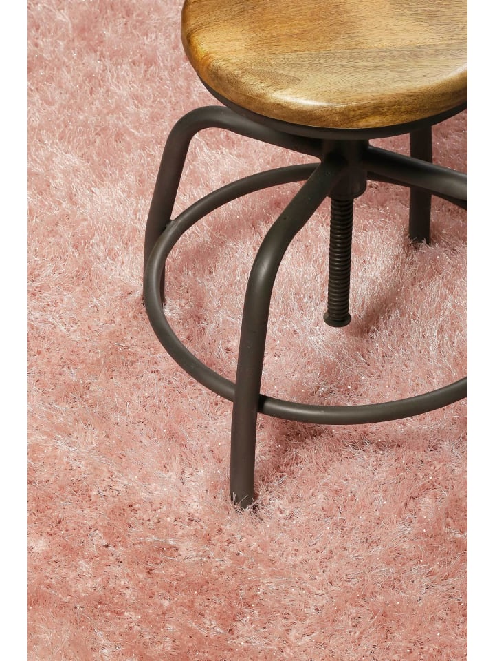 Wecon Home Hochflorteppich Shiny Touch in rosa günstig kaufen 120 x 170 cm