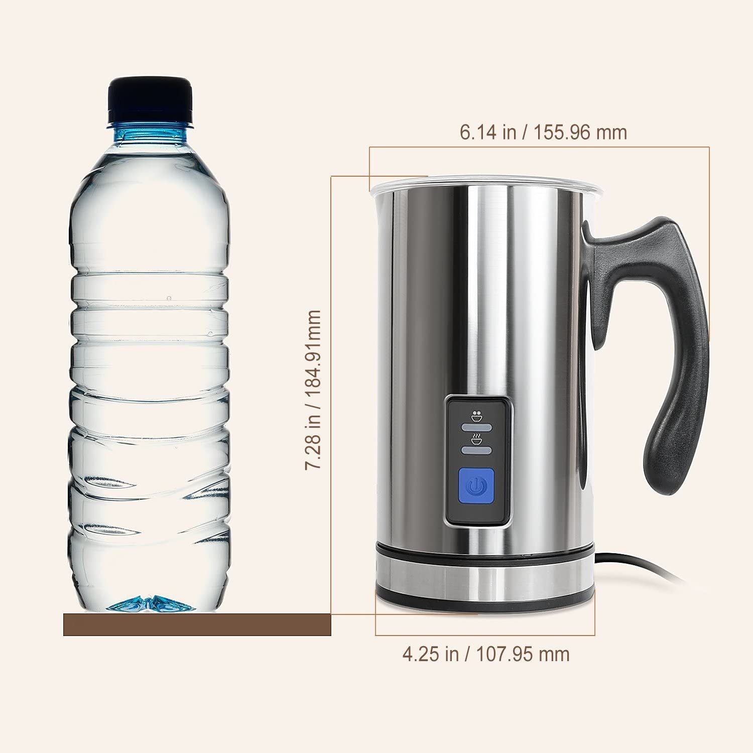 OZAVO Milchaufschäumer MMF-003, 500 W, antihaftbeschichtet 240ml Kapazität