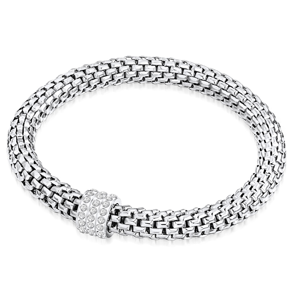 Rafaela Donata Bracelet tendance Acier inoxydable Verre en Argent Bracelet