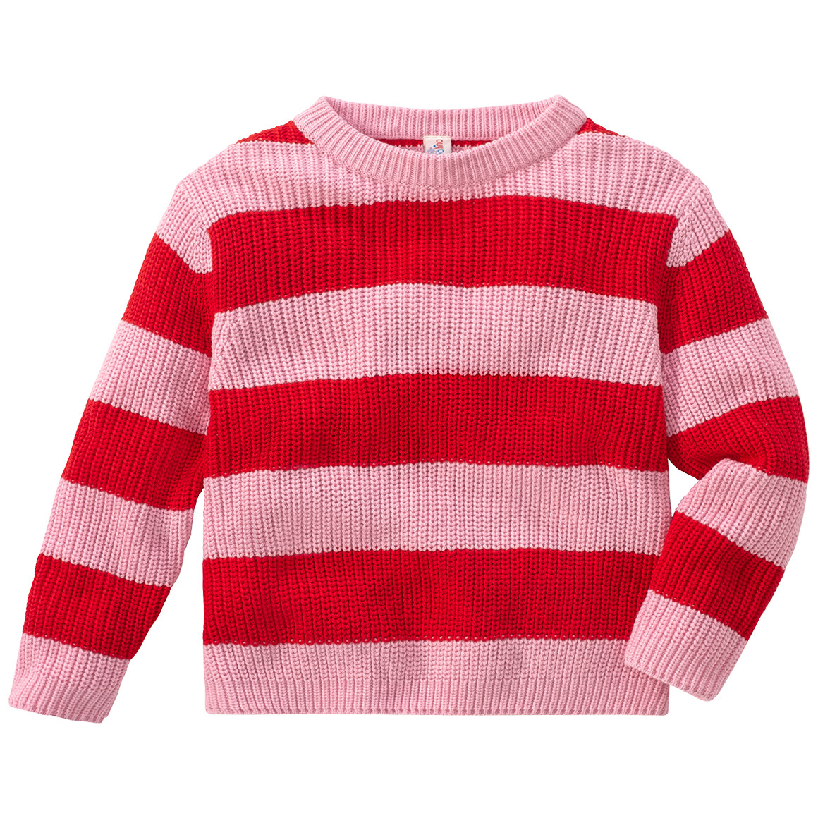 Mädchen Strickpullover mit Blockringeln