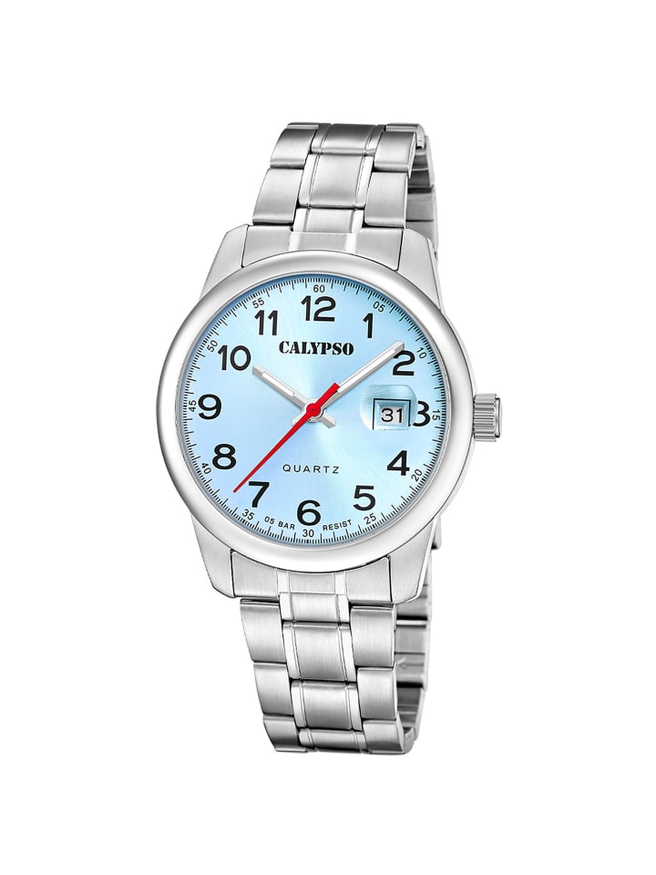 Calypso Herrenuhr Quarz Stahl/Hellblau günstig kaufen onesize