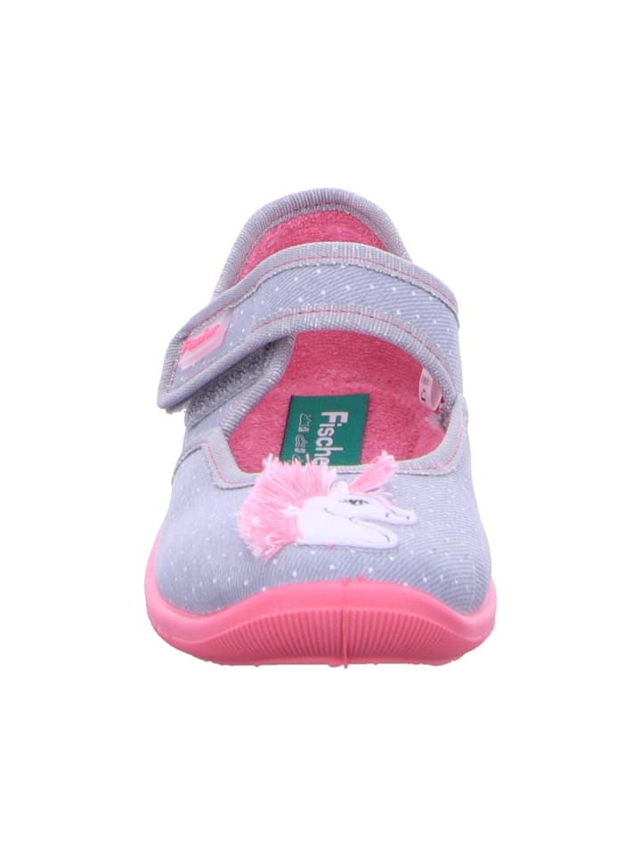 Fischer Markenschuh Hausschuh in grau günstig kaufen