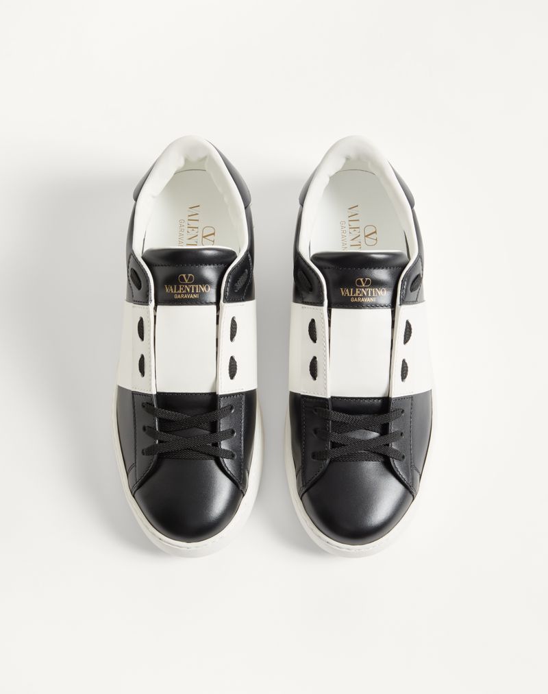 Baskets ouvertes en cuir de veau