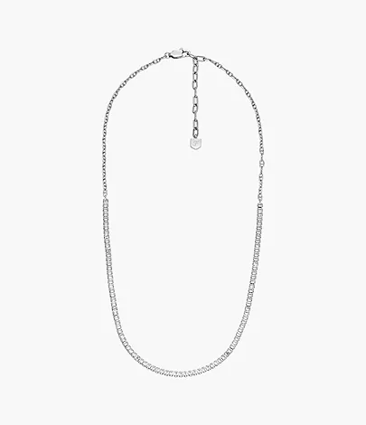 Fossil Kette Heritage D-Link Glitz Edelstahl