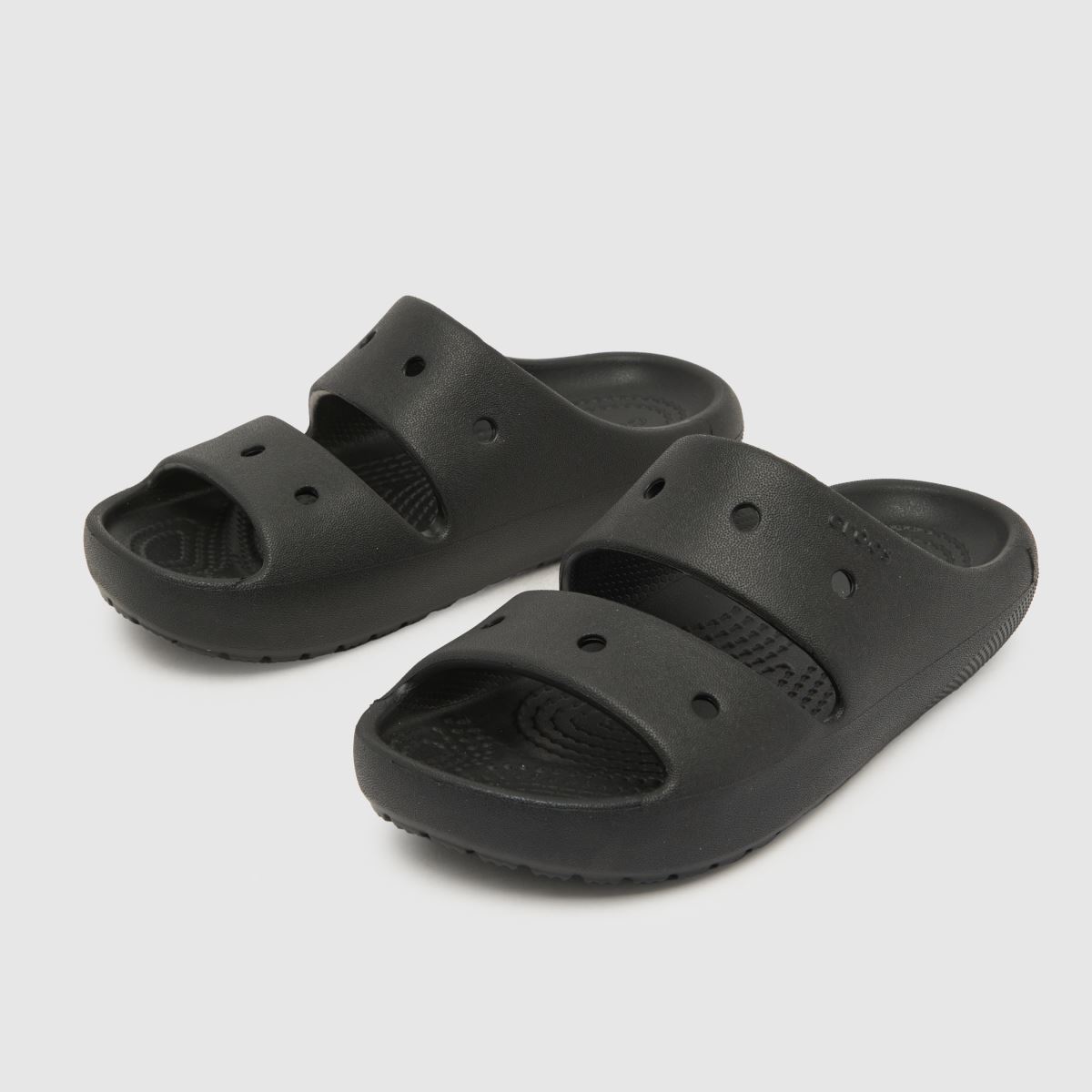 Crocs svarta klassiska 2.0 juniorsandaler