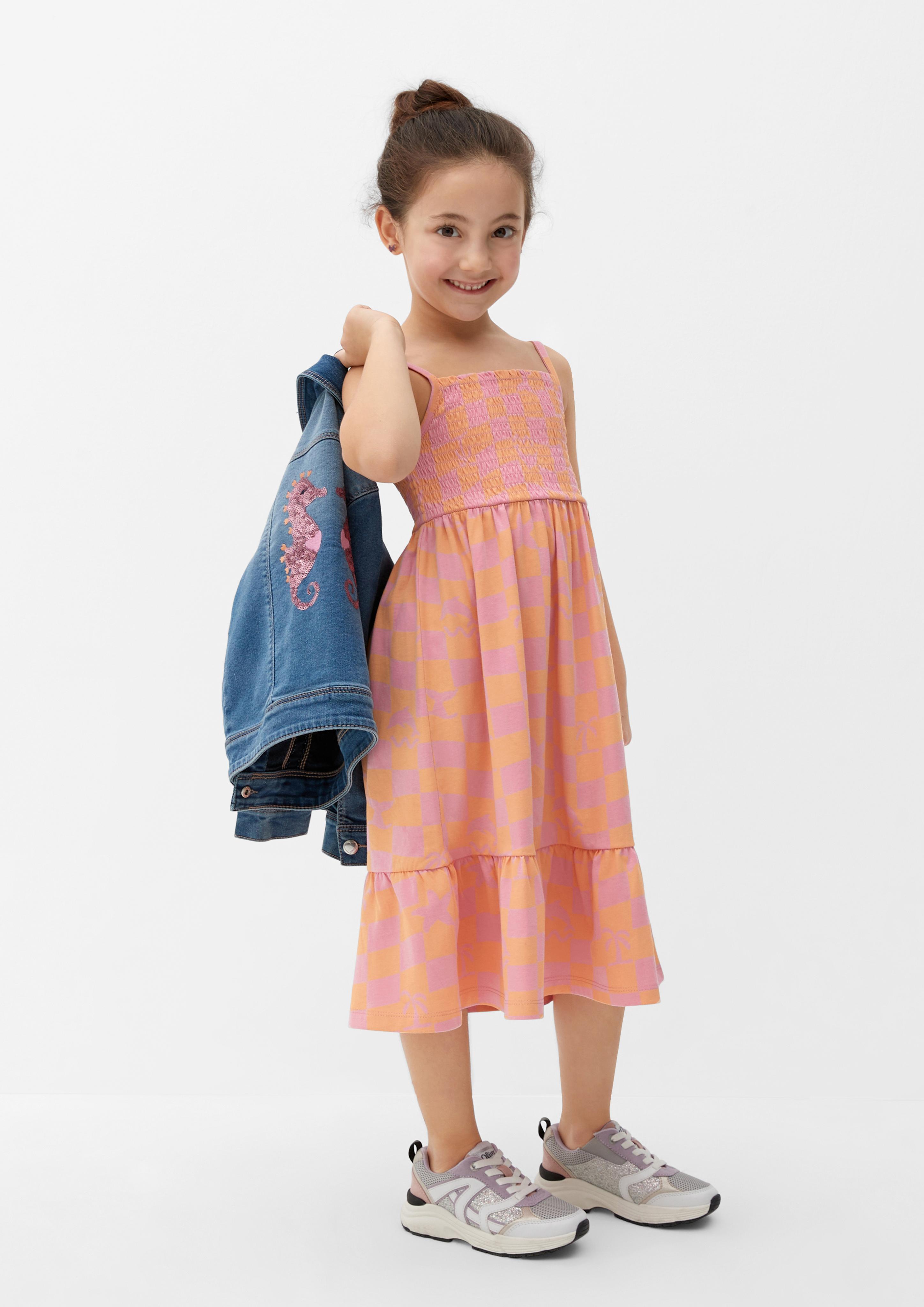 Jerseykleid mit Smok-Detail  2130594-43A0