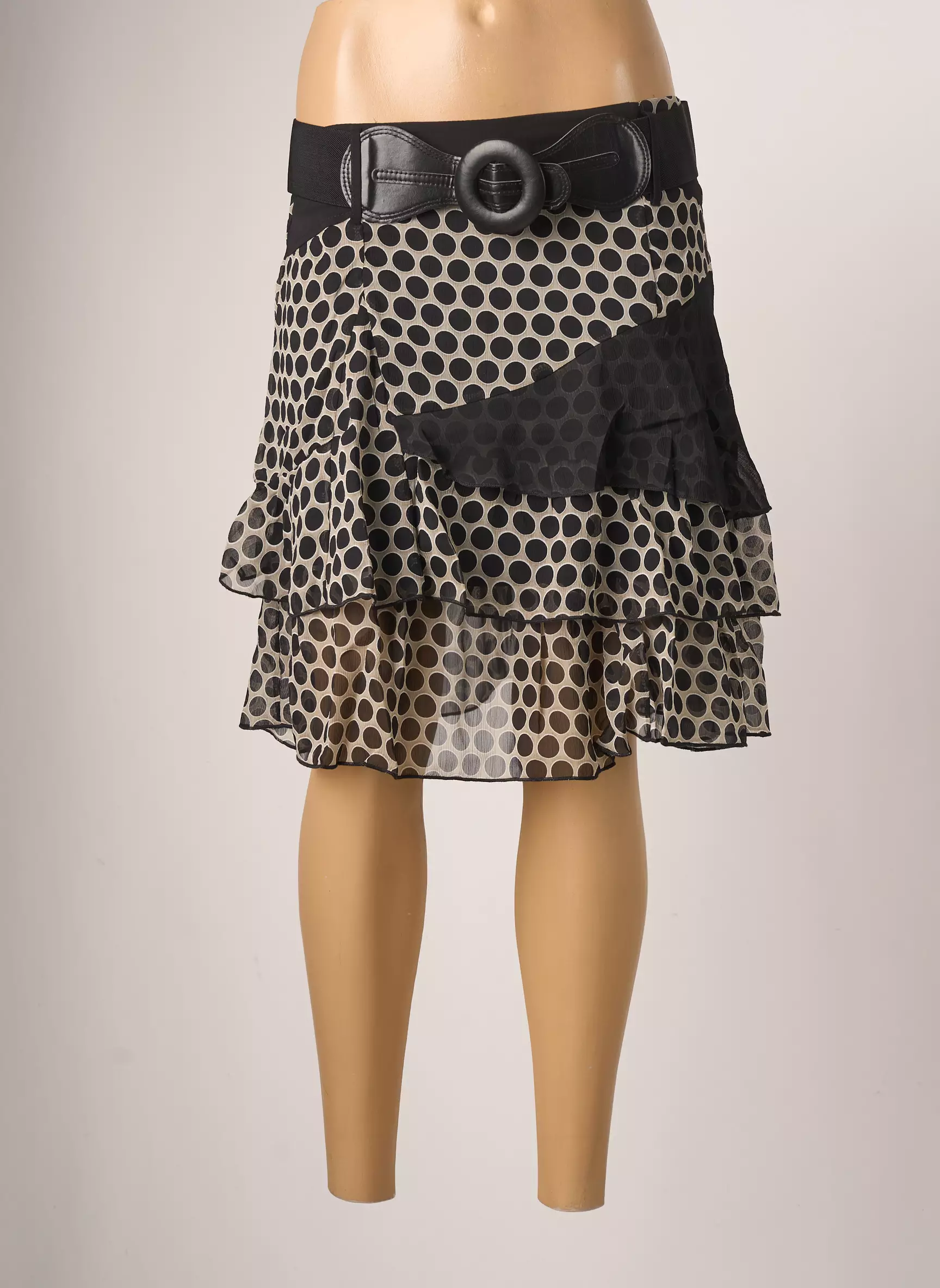 Votre Mode Jupes Mi Longues Femme couleur noir