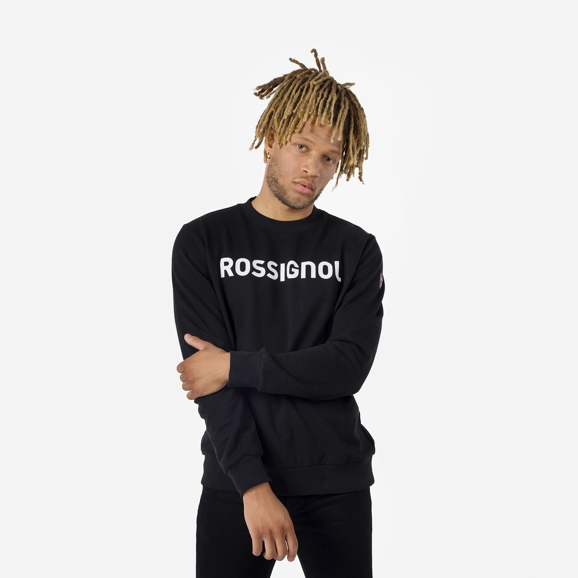 Sweat à col rond molletonné Logo Homme