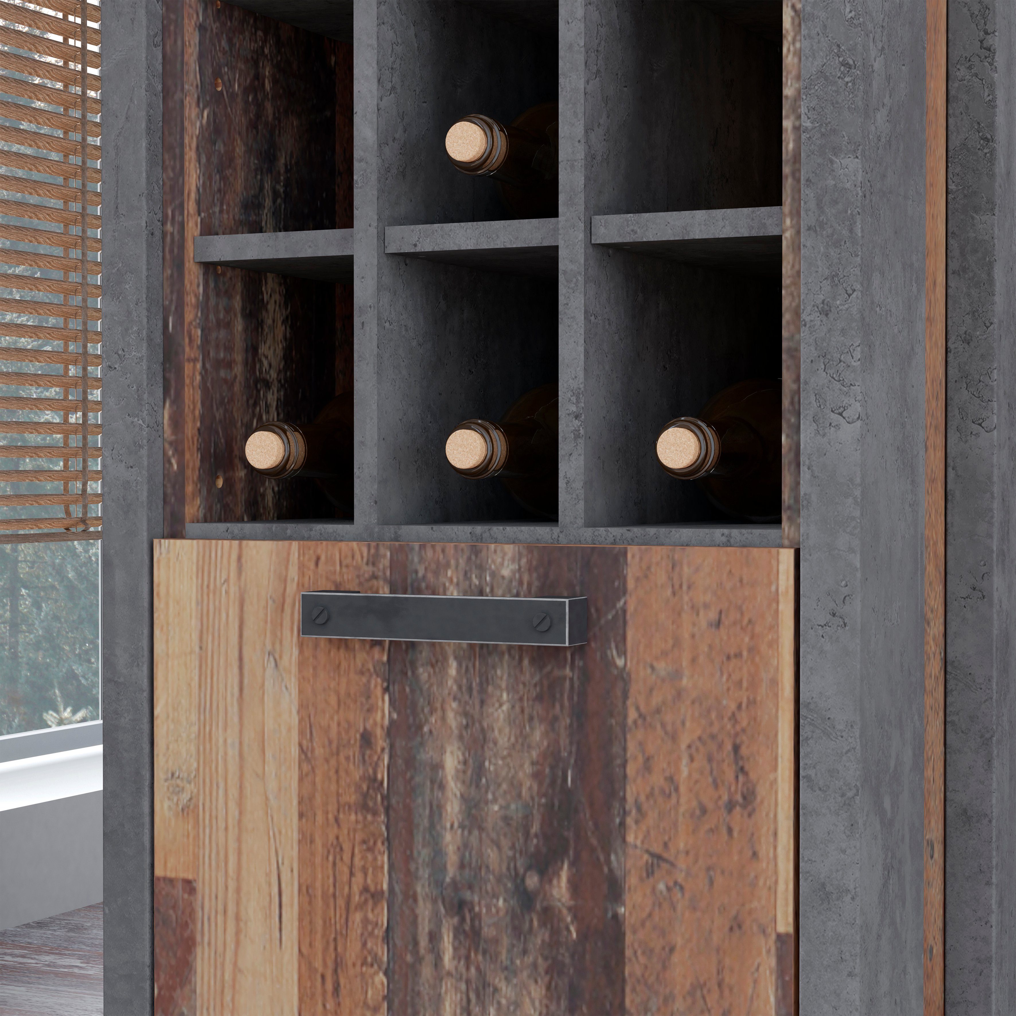 FORTE Barschrank Clif Breite ca. 151 cm