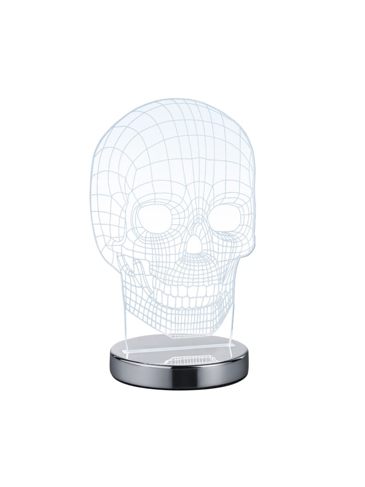 Reality Leuchten Tischleuchte SKULL in chrom günstig kaufen onesize