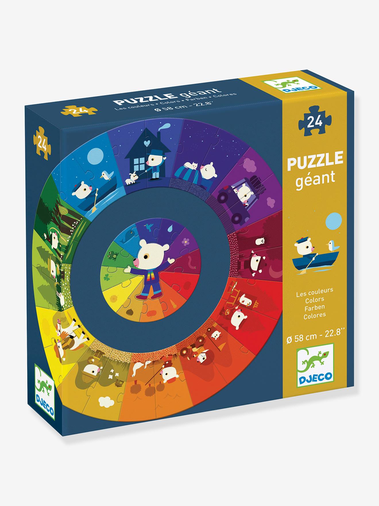 Puzzle géant Les couleurs DJECO bleu