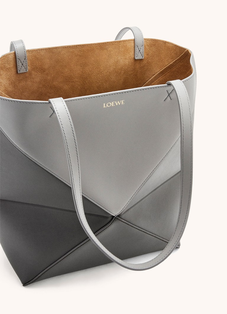 LOEWE Puzzle Fold vidēja izmēra iepirkumu soma no teļādas