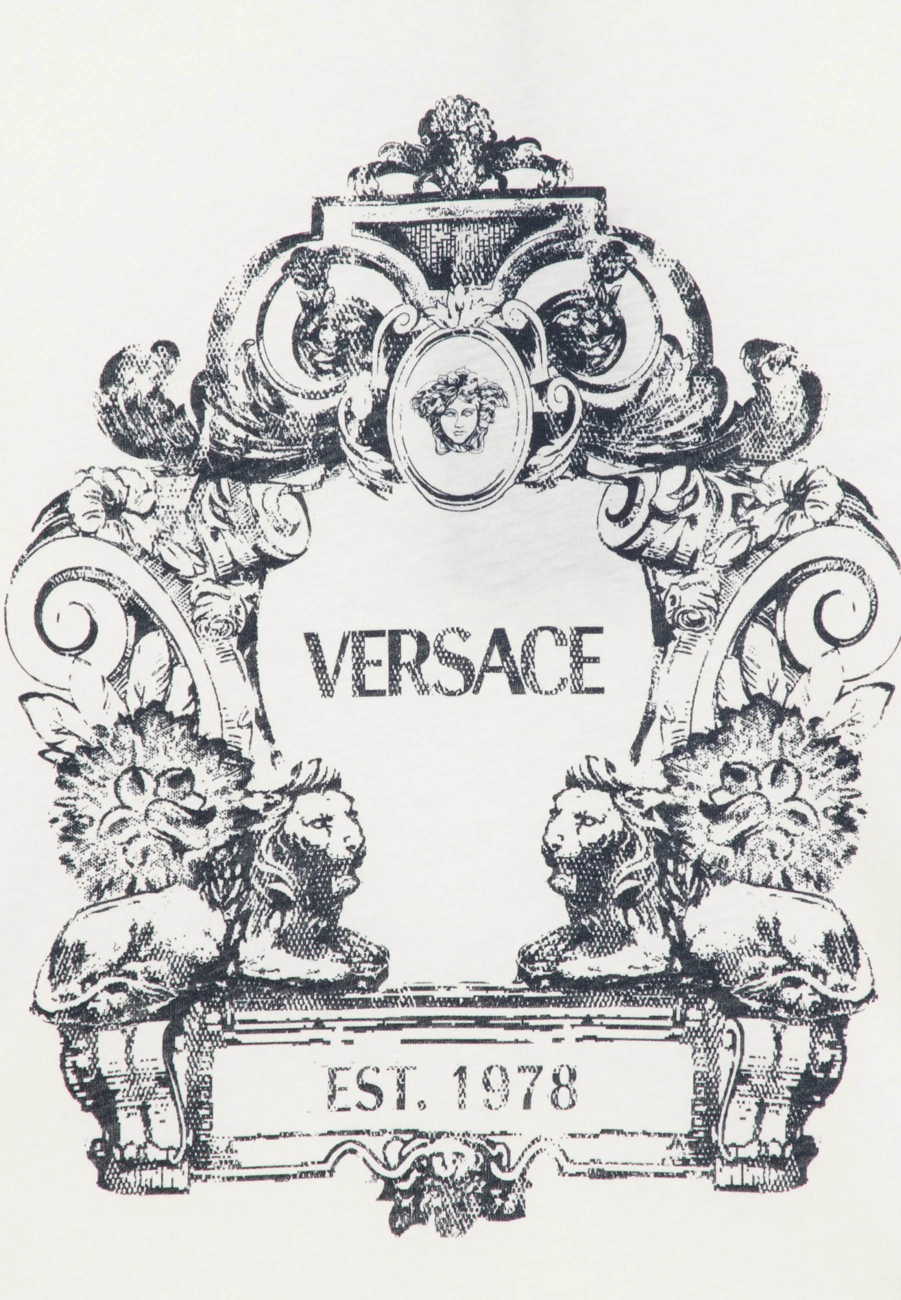 Versace STEMMA LOGO PRINT UNISEX - Camiseta estampada