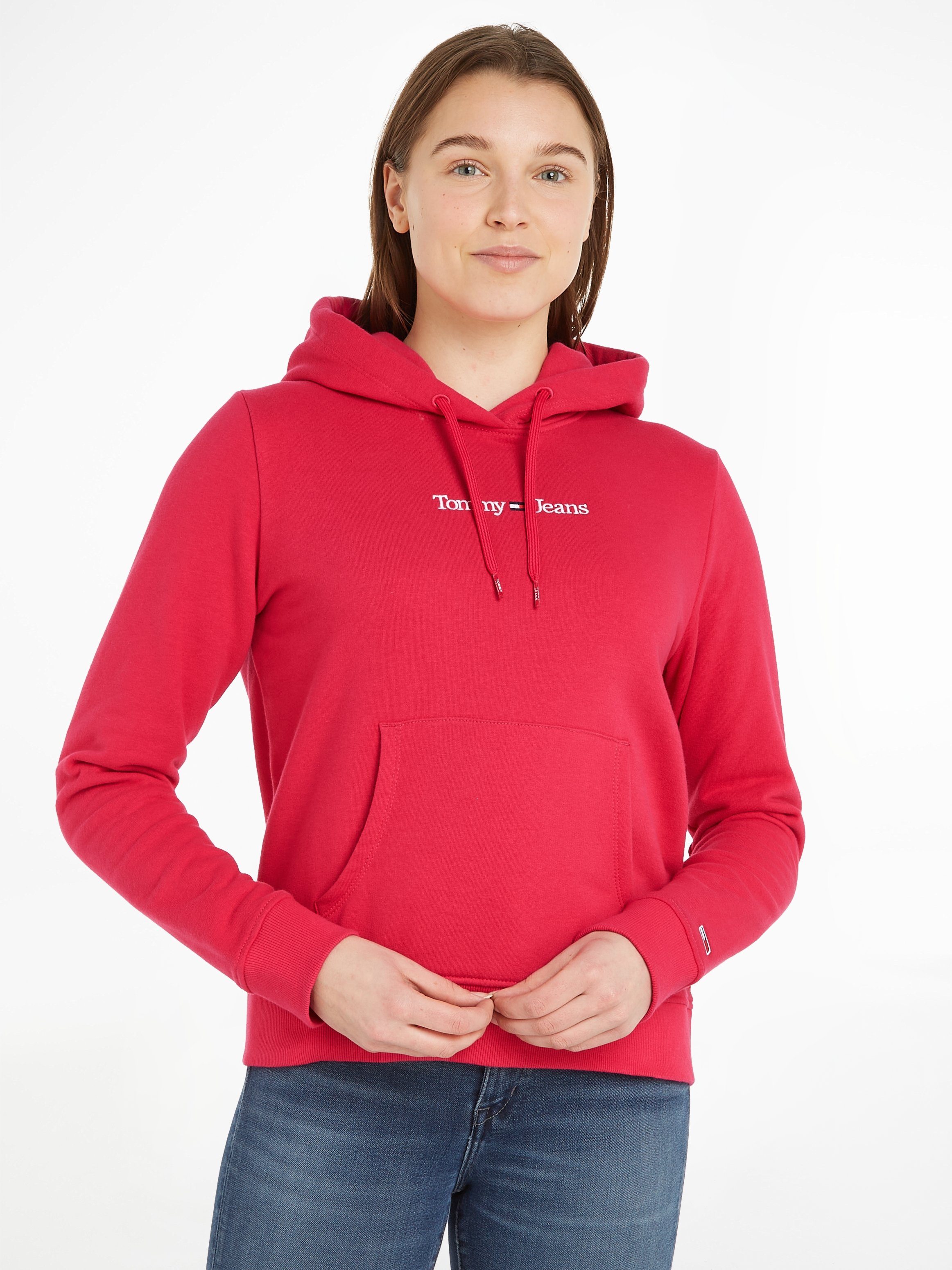Tommy Jeans Kapuzensweatshirt TJW REG SERIF LINEAR HOODIE mit Tommy Jeans Logoschriftzug