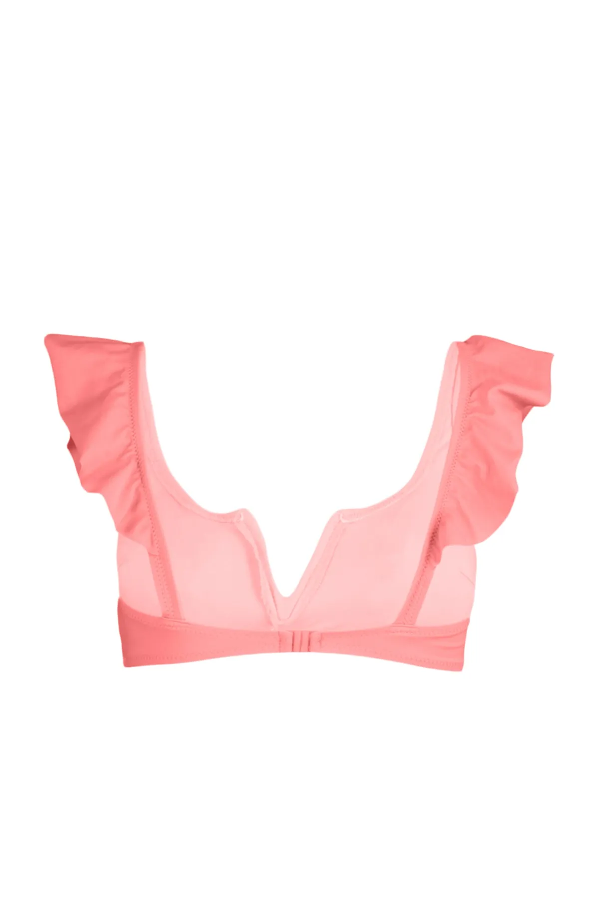 Trendyol Collection  Rosafarbenes Bralette-Bikinioberteil mit Volant TBESS21BU0053