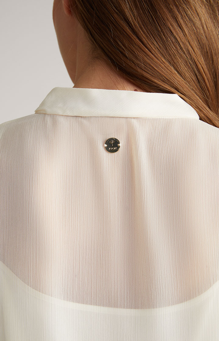 Chiffon-Bluse in Creme