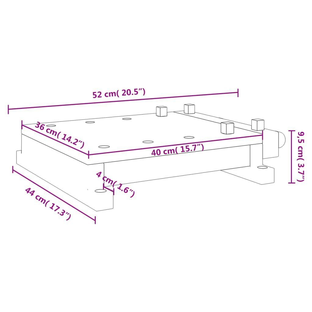 vidaXL Werkbank Werkbankplatte mit Schraubstock 52x44x9,5 cm Massivholz Akazie, (1-tlg)