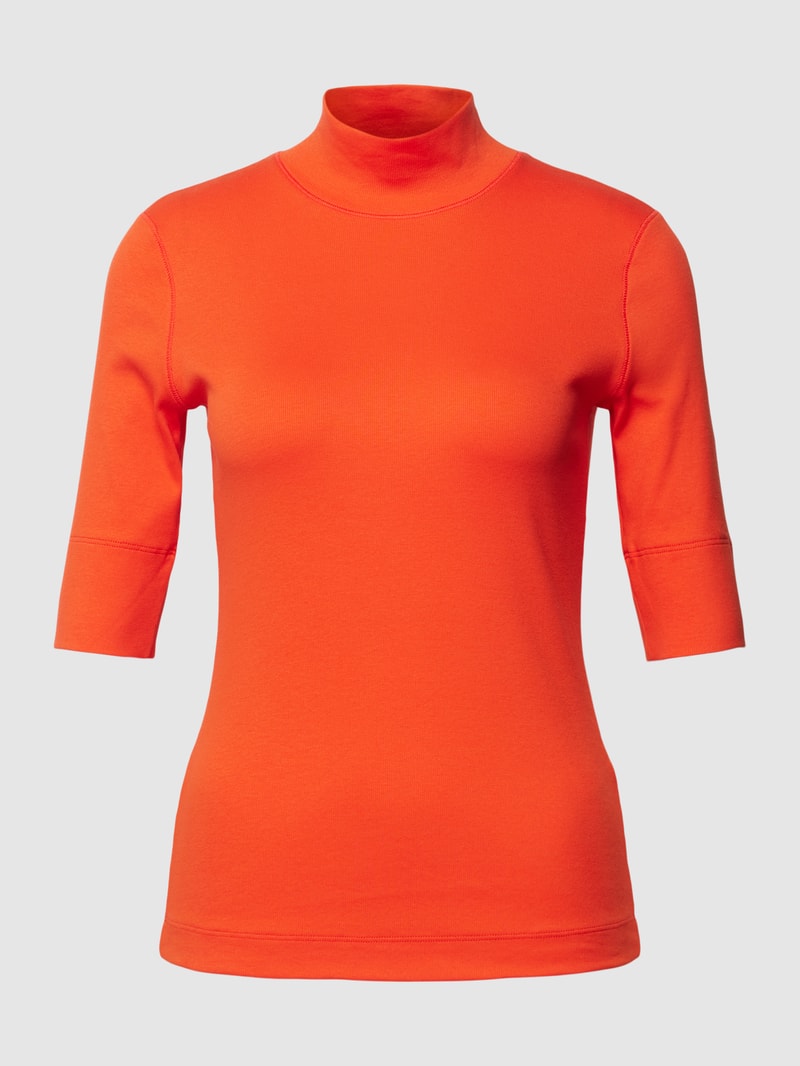 T-Shirt mit Stehkragen in rot