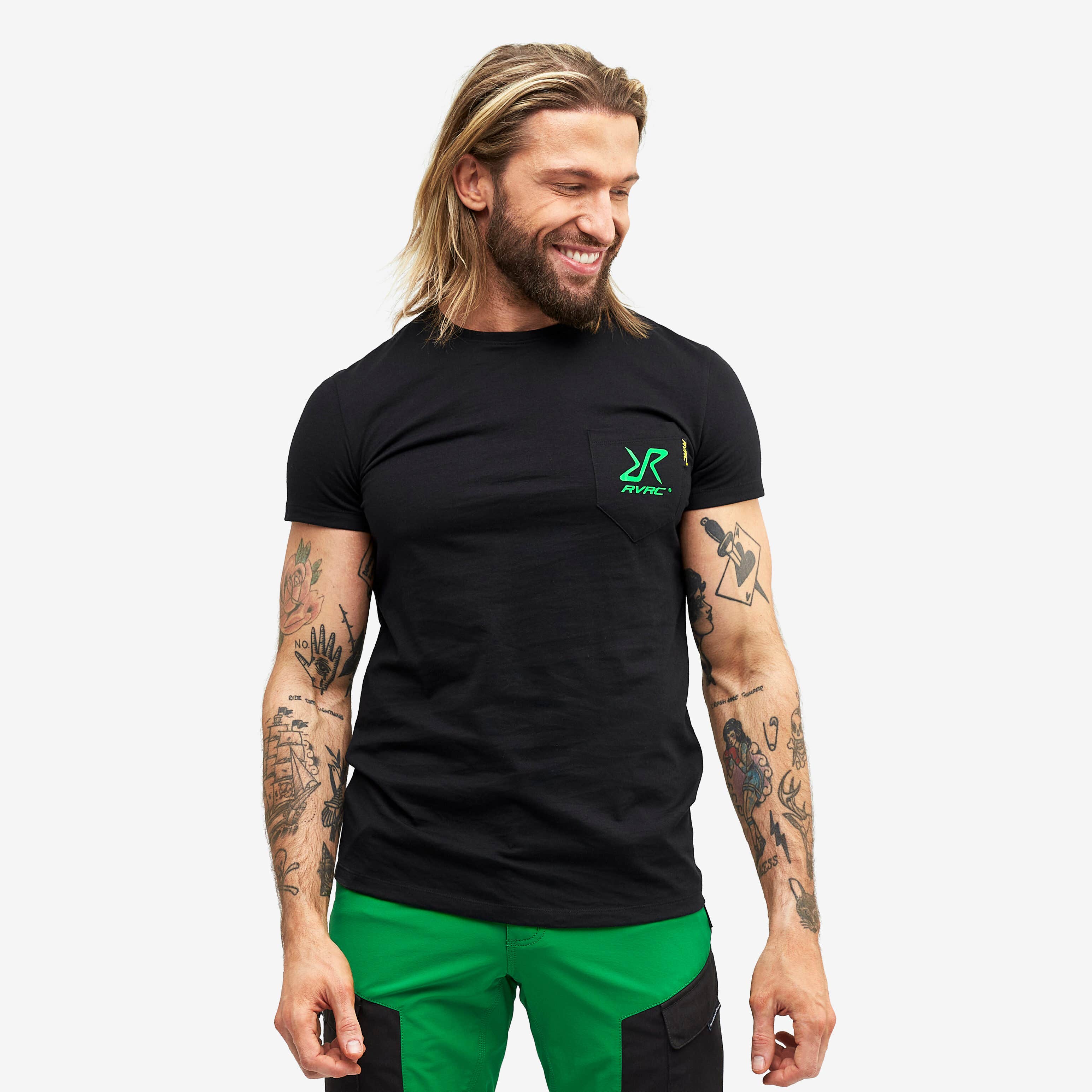 Fat Logo Tee 2.0 Homme Black/Green