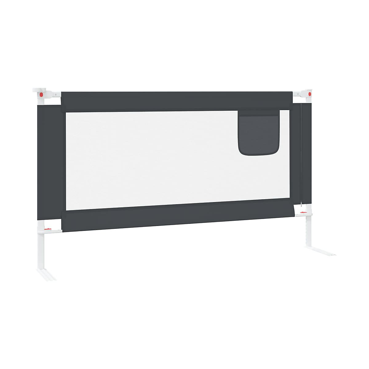 Kleinkind-Bettschutzgitter Dunkelgrau 150x25 cm Stoff