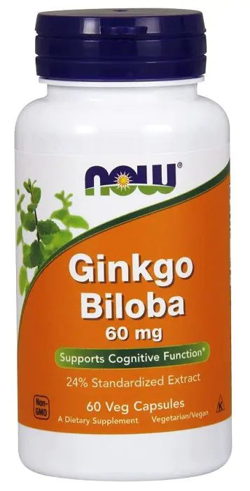 Now Foods Ginkgo Biloba 60 mg kapsule