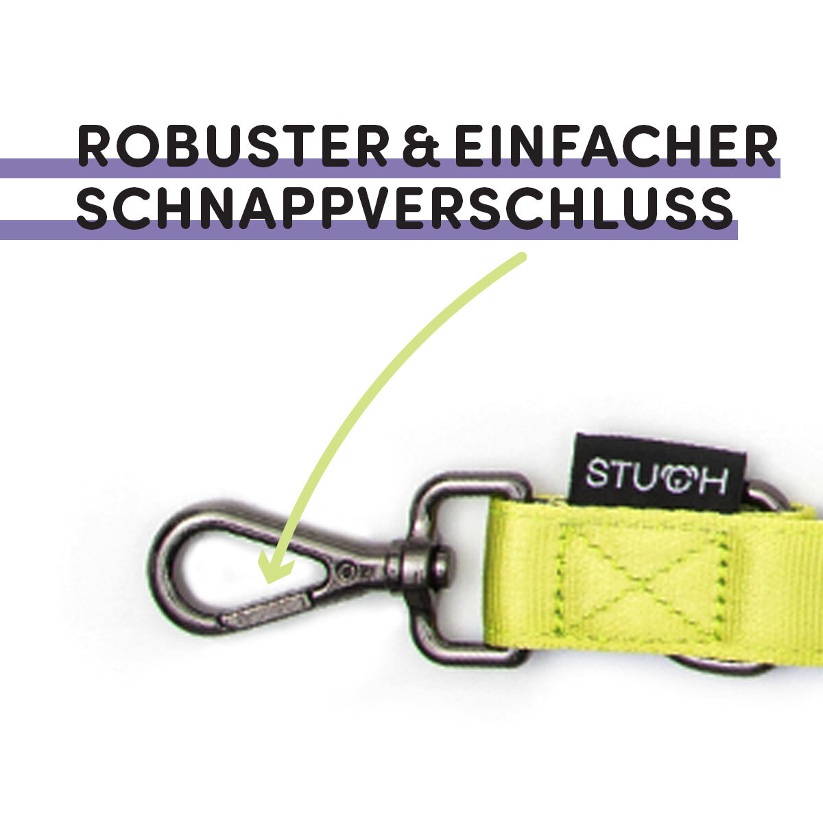 STUCH Hundeleinen STUCH Hundeleine Führleine zitronengrün