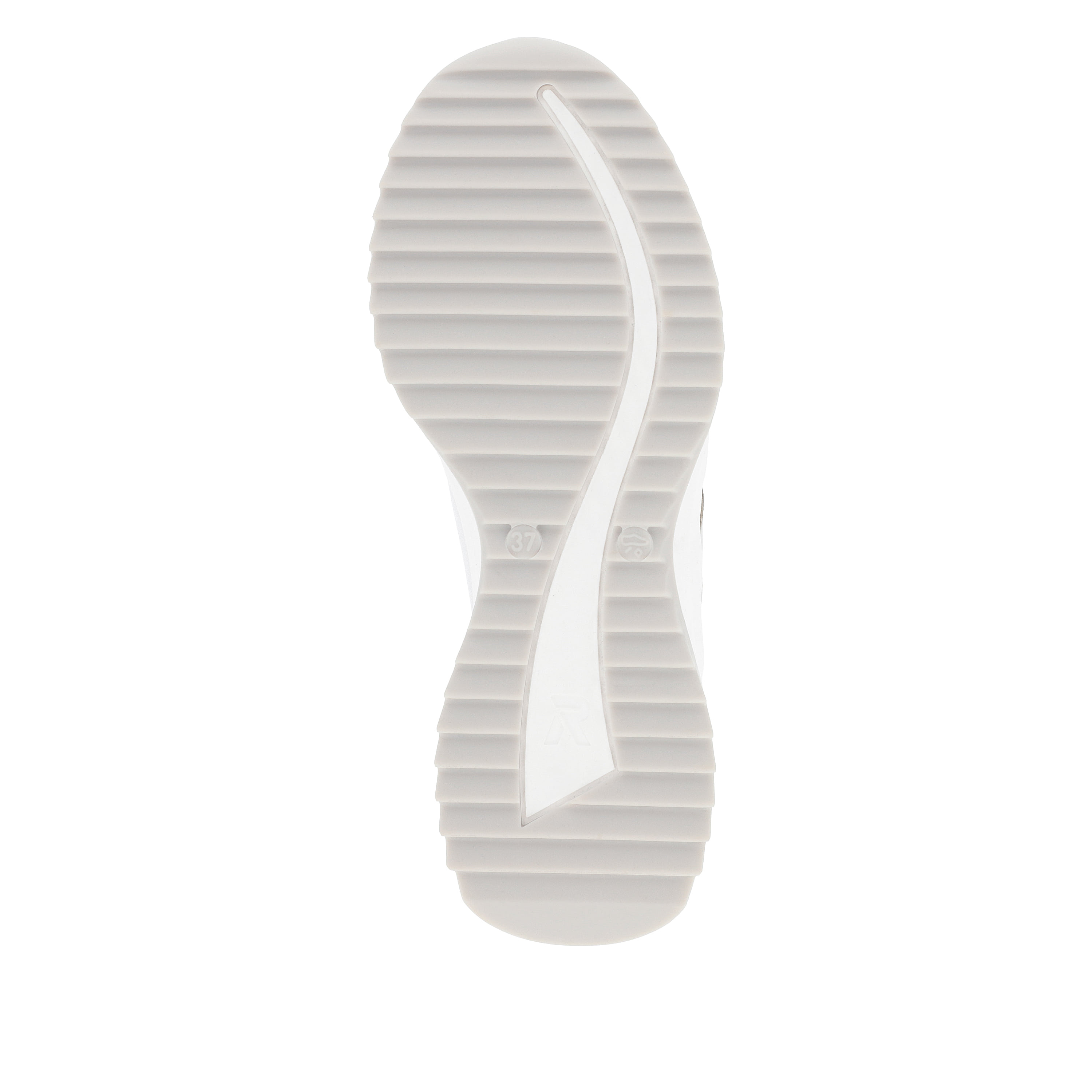 Rieker Damen Sneaker Low pearl-white silver-metallic