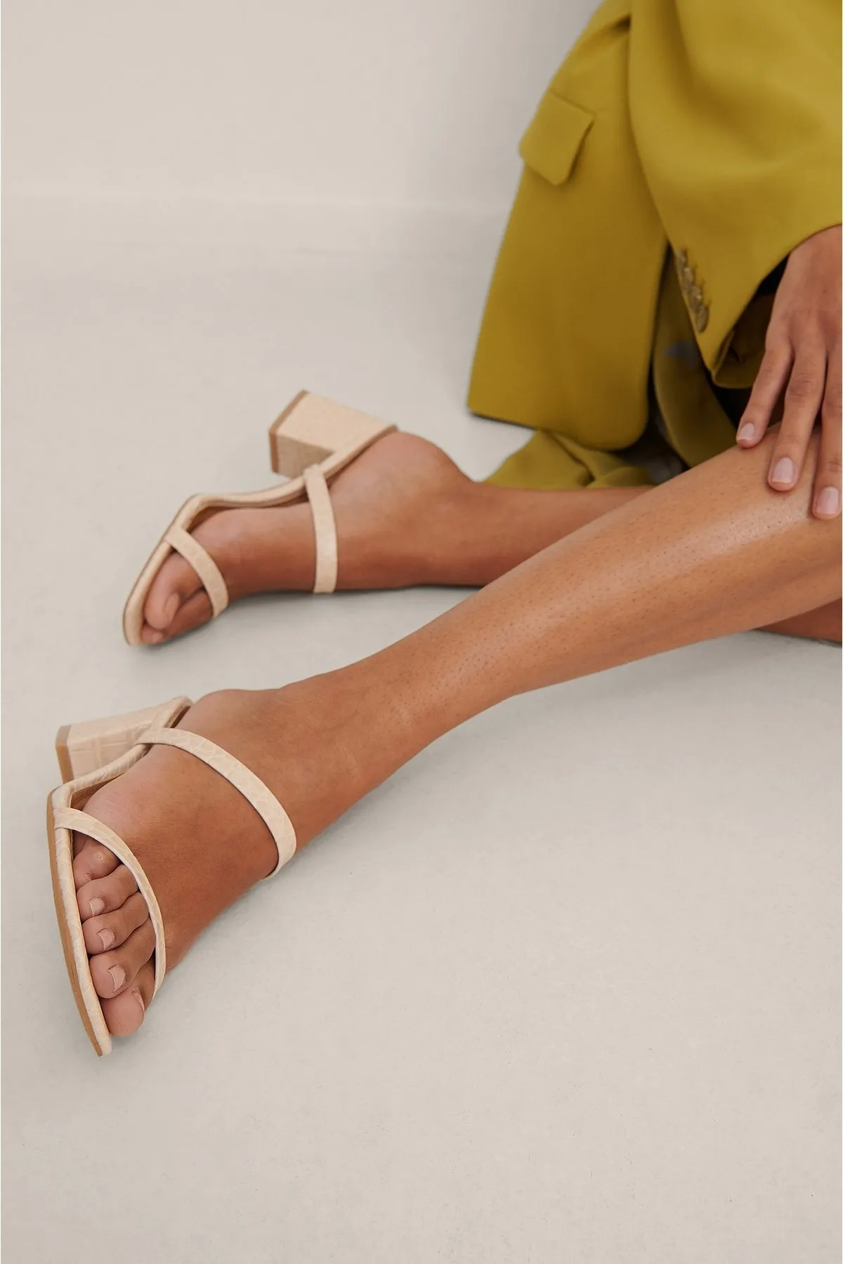 NA-KD  Sandalette - Beige - Pfennigabsatz/Stiletto