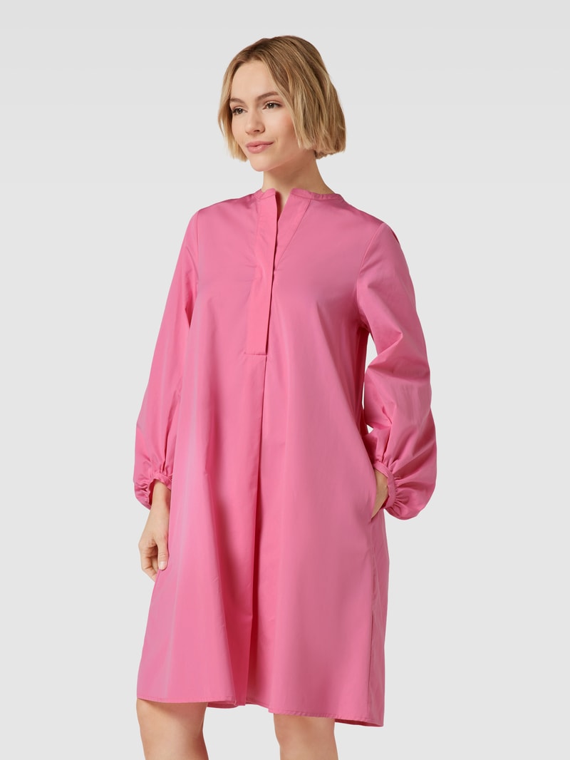 Knielanges Kleid mit Ballonärmeln Modell 'Lindy' in pink