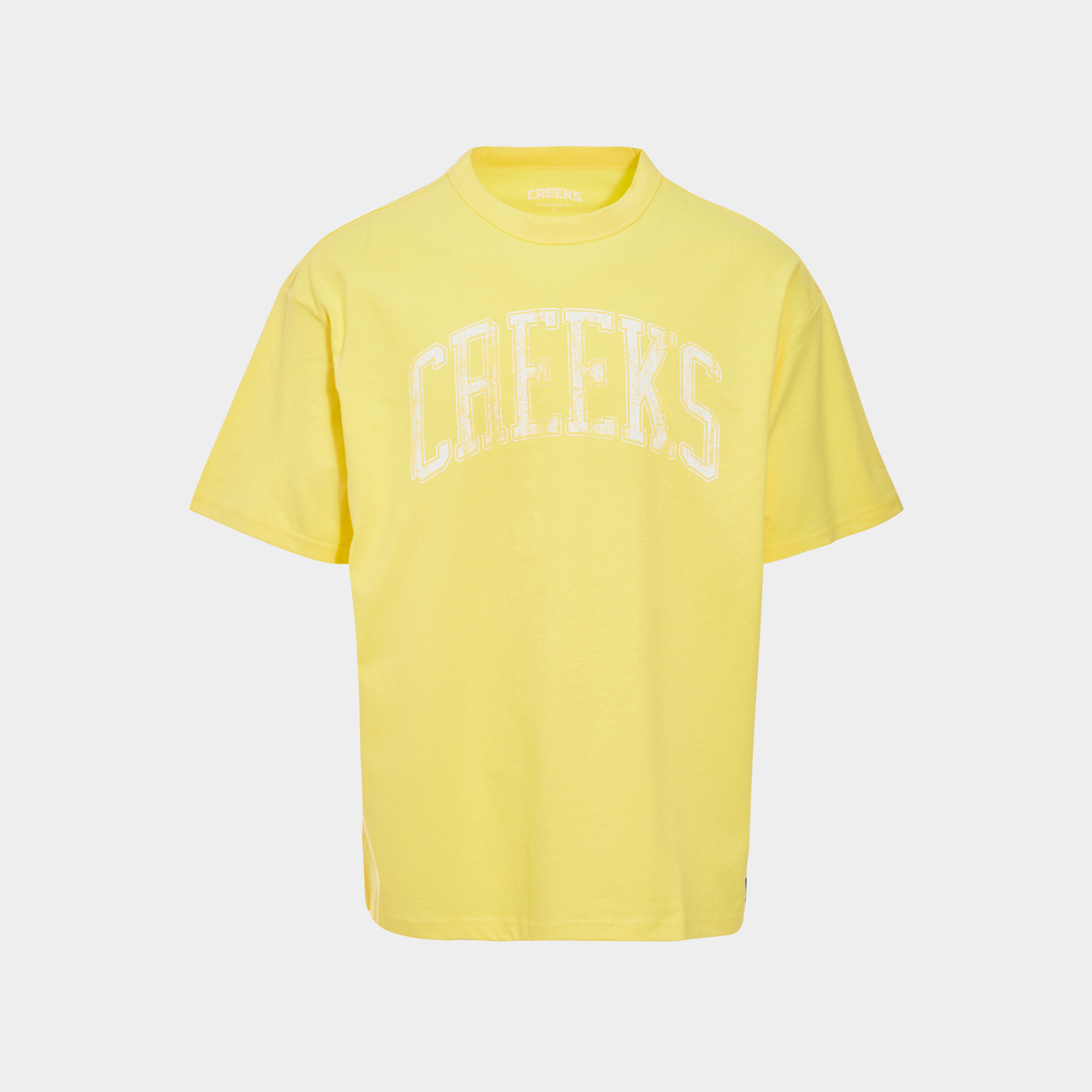 T-shirt manches courtes oversize Creeks jaune citron homme | La Halle