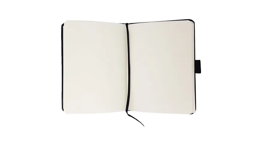 PAPERZONE Notizbuch A6 blanko schwarz