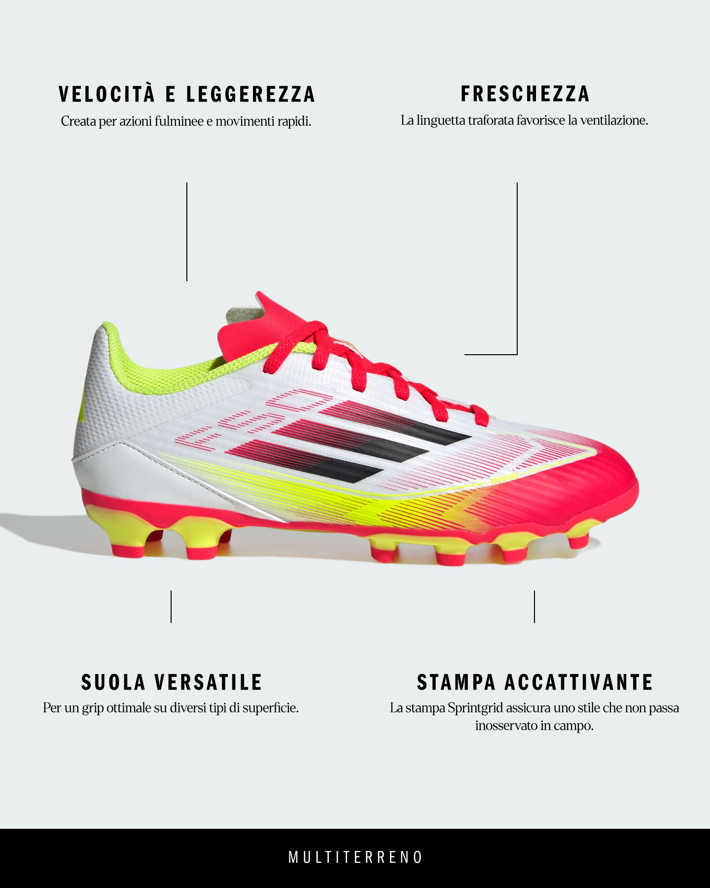 Futbalové kopačky Adidas F50 League Mg Jr IE3752