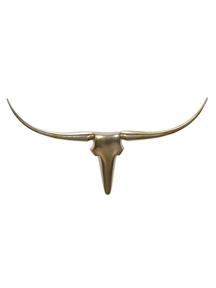 KADIMA DESIGN Wanddekoration Geweih Bull L 125 cm Aluminium golden in Gold günstig kaufen