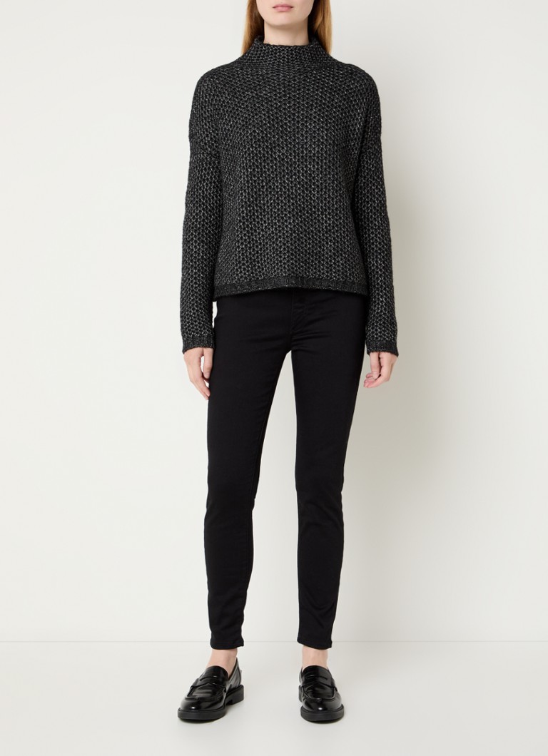 Pulover HUGO BOSS Safineynny dintr-un amestec de lână alpaca tricotată gros.