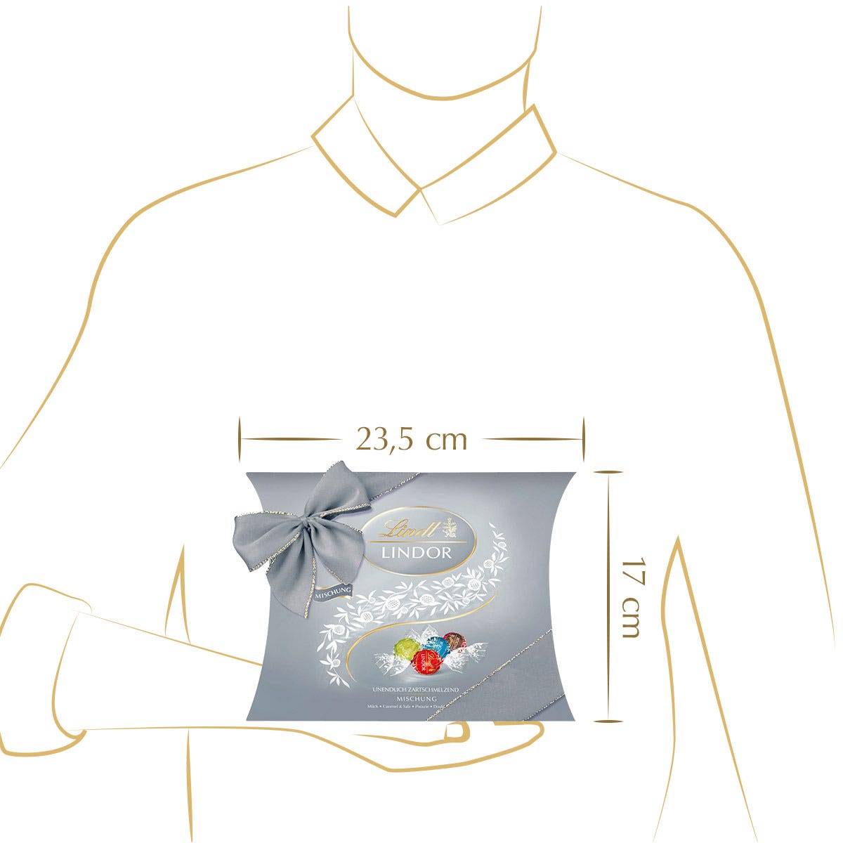 LINDOR Kissenpackung Mischung Silber, 325g