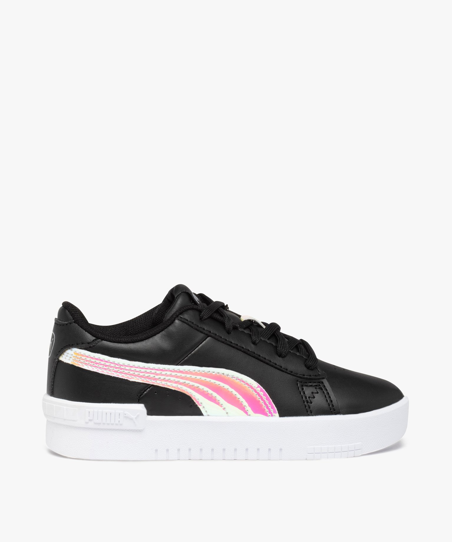 Baskets fille unies à lacets détails irisés – Puma Jada noir | GEMO