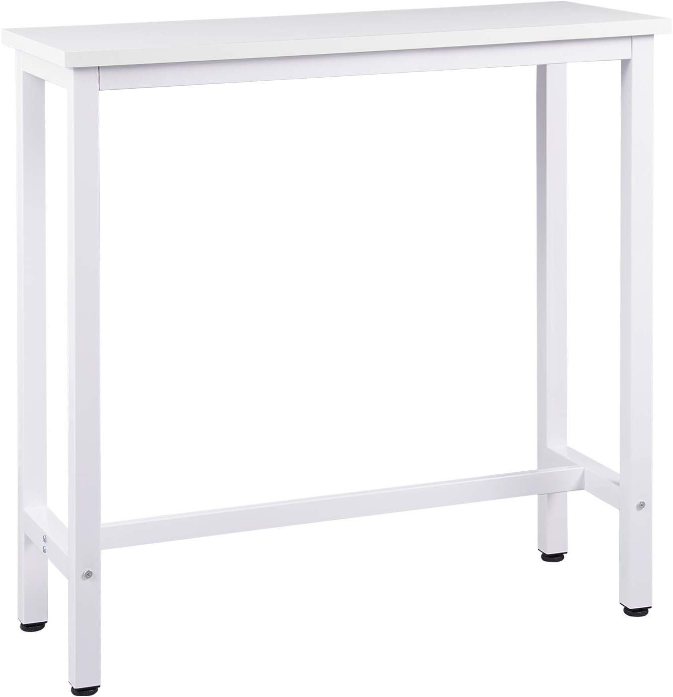 Woltu Bartisch, Bartisch aus Metall, Tischplatte aus MDF, 100x40cm