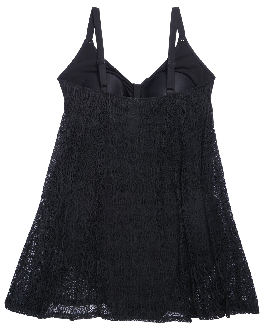 Badekleid mit Spitzenstoff