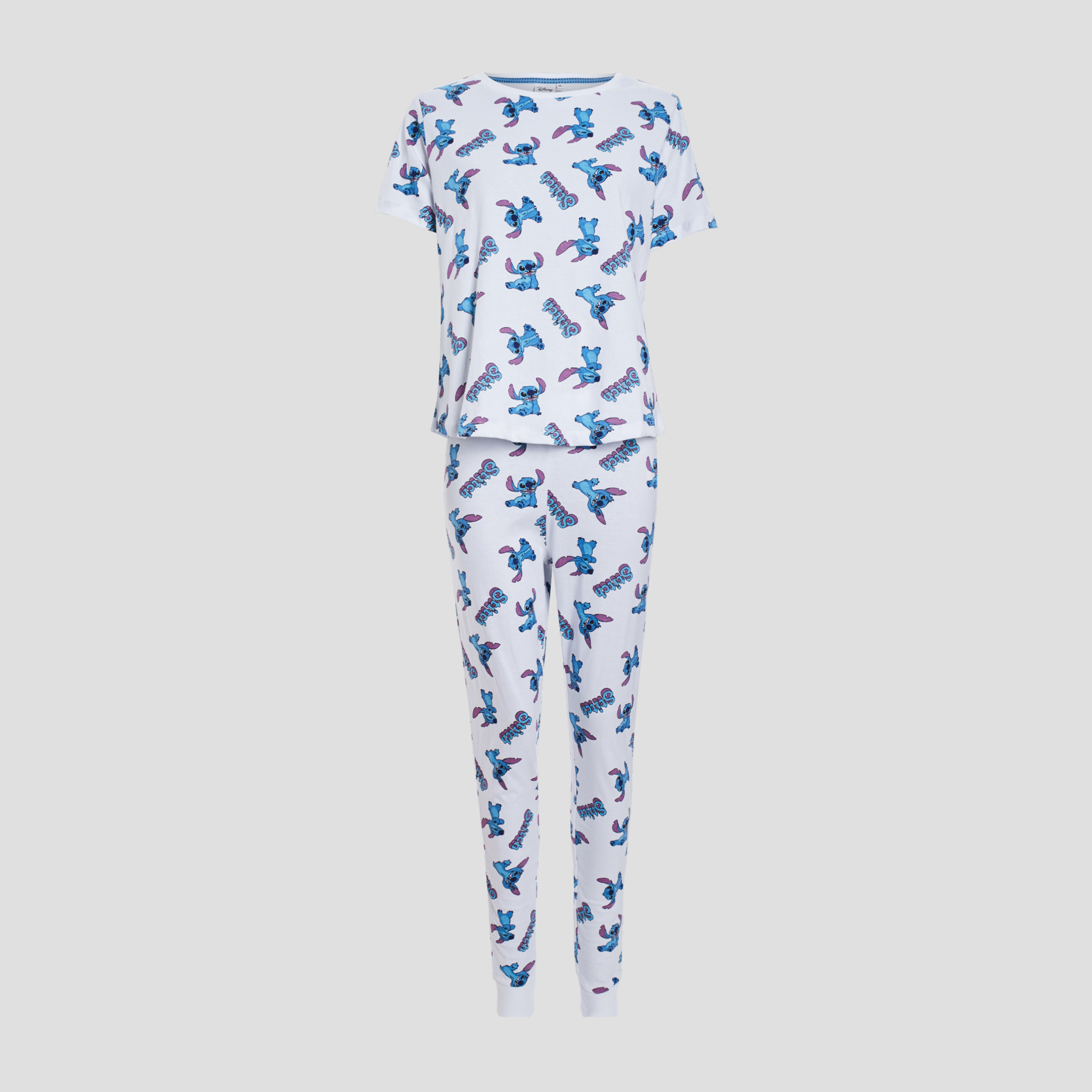 Ensemble pyjama Lilo et Stitch blanc femme | La Halle
